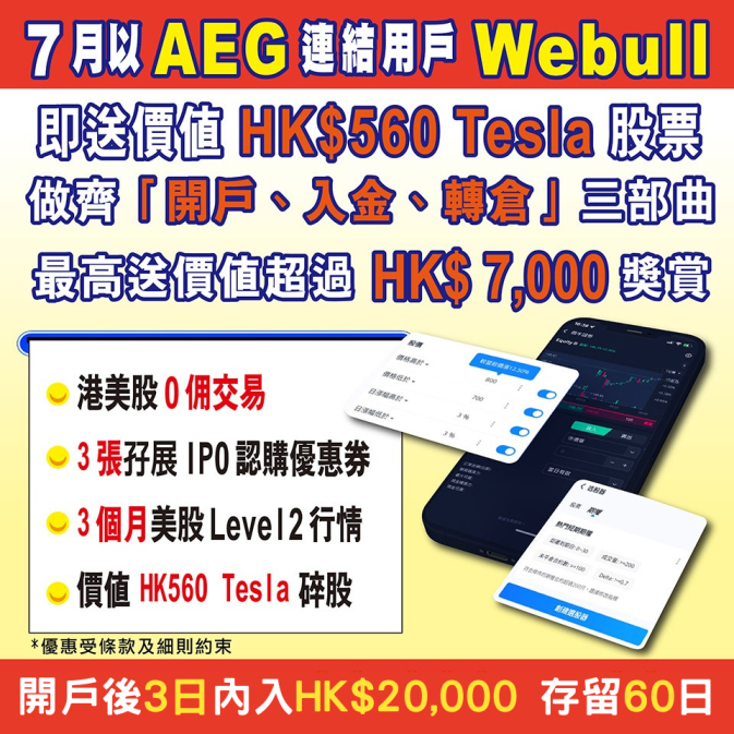 開戶後3日內入HK$20,000 存留60日